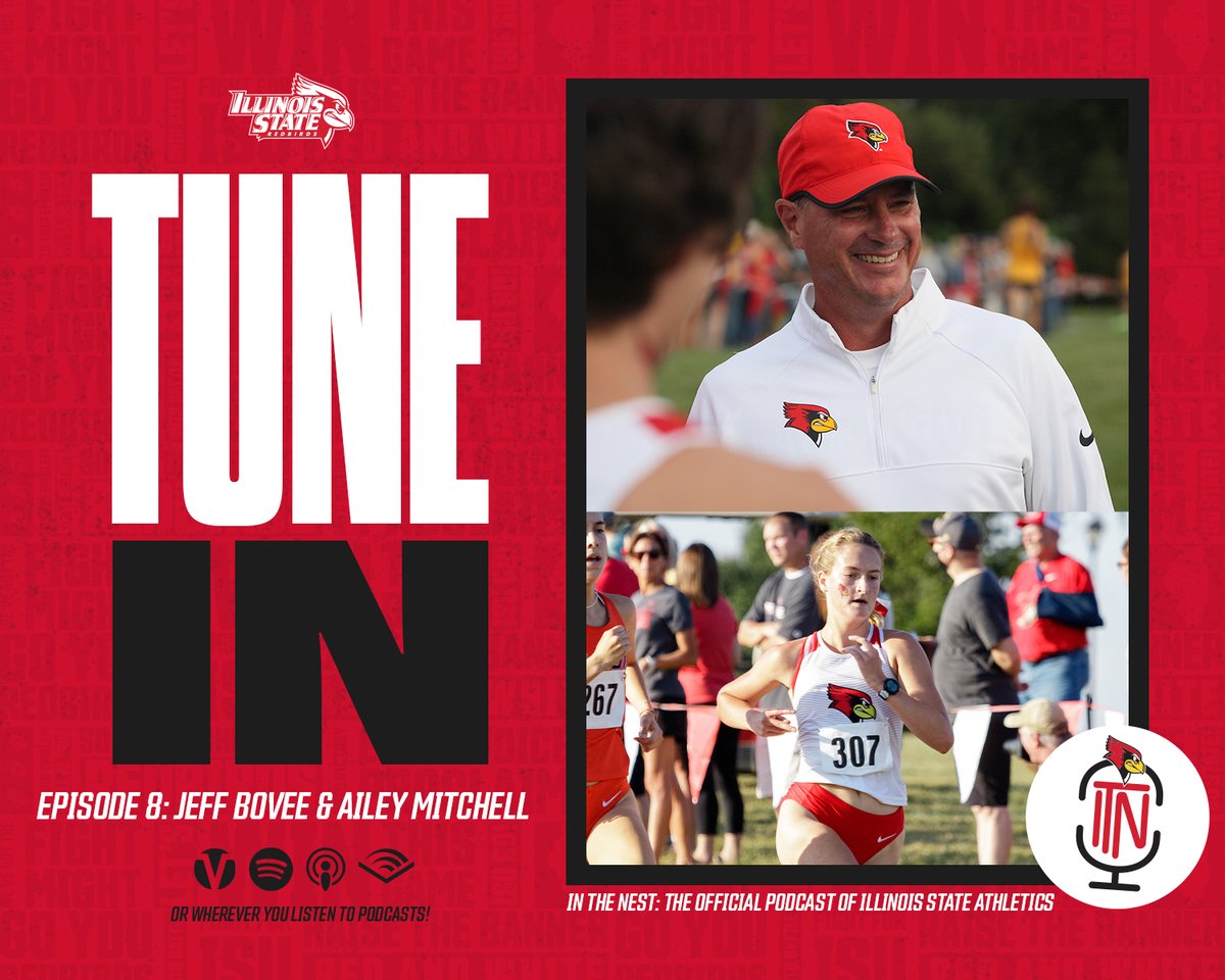 ISURedbirds's tweet photo. .@jeff_bovee and @ailey_mitchell talk all things Redbird track &amp; field and cross country on this week's episode of the In The Nest podcast!

The 'Birds open the 2022 season tomorrow, Sept. 1 at the Illini Challenge at 6 p.m.

🔗 https://t.co/8pNpPkYs8A or any podcast platform https://t.co/YOUgmsQ5Dl