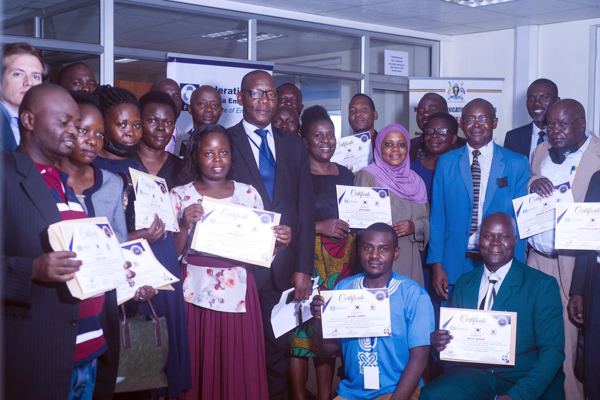 FUEmployersUg's tweet photo. We successfully concluded a training for managers &amp; teachers on 'Strengthening Teaching &amp; Management Quality in TVET Insitutions' of the Better Education for Africa's Rise II(BEAR II) in partnership with @unescoug Congratulations to all participants for completing the course. https://t.co/CJ9NwuQ6Cm
