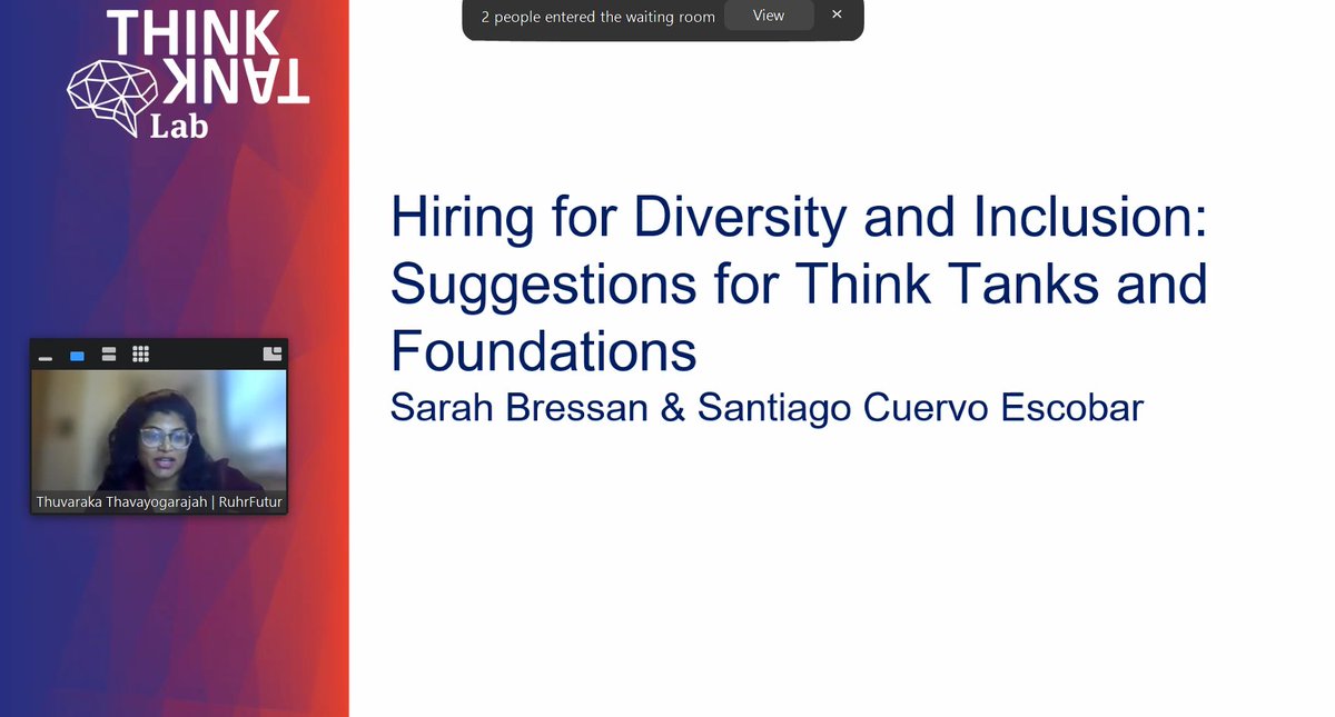 Got to present the @ThinkTank_Lab Diversity Challenge results with @santiagocuervoe at <a href="/MercatorDE/">Stiftung Mercator</a> <a href="/stifterverband/">Stifterverband</a> <a href="/ruhr_futur/">RuhrFutur</a> today.
Here's the link to a great dossier on diversity &amp; inclusion in think tanks <a href="/ClaireLuzia/">Claire Luzia</a> <a href="/dgapev/">DGAP</a> : dgap.org/en/research/pr…