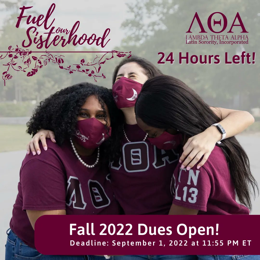 LTA1975's tweet image. 📣 24 Hours left to fulfill your commitment to a lifelong sisterhood! The deadline to pay your dues is September 1 at 11:55 p.m. ET. 
Visit our member dues page here: bit.ly/3zNdXXg 🔗 Link in Bio! #LTA1975 #BeActive #LifetimeCommitment #Sisterhood