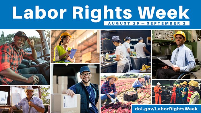 UCSD_OTIEC's tweet photo. It's Labor Rights Week! This event, hosted by the U.S. Department of Labor, emphasizes the rights of all U.S. workers to a safe work environment and full payment of wages earned. 

To learn more information, please visit https://t.co/4rBIhcHDoa https://t.co/BnGbnKrLLd