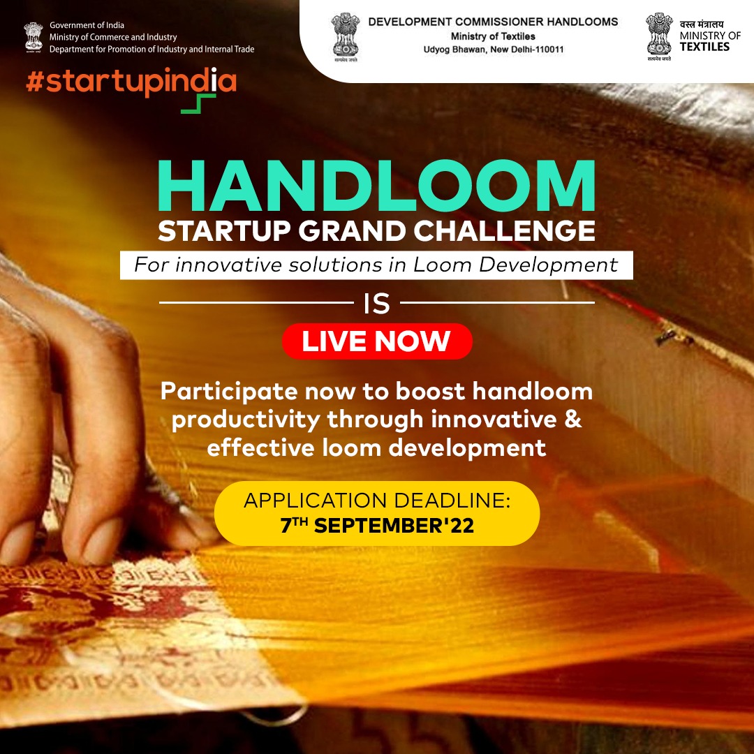 Startup India on Twitter "The Handloom Grand Challenge launched by the
