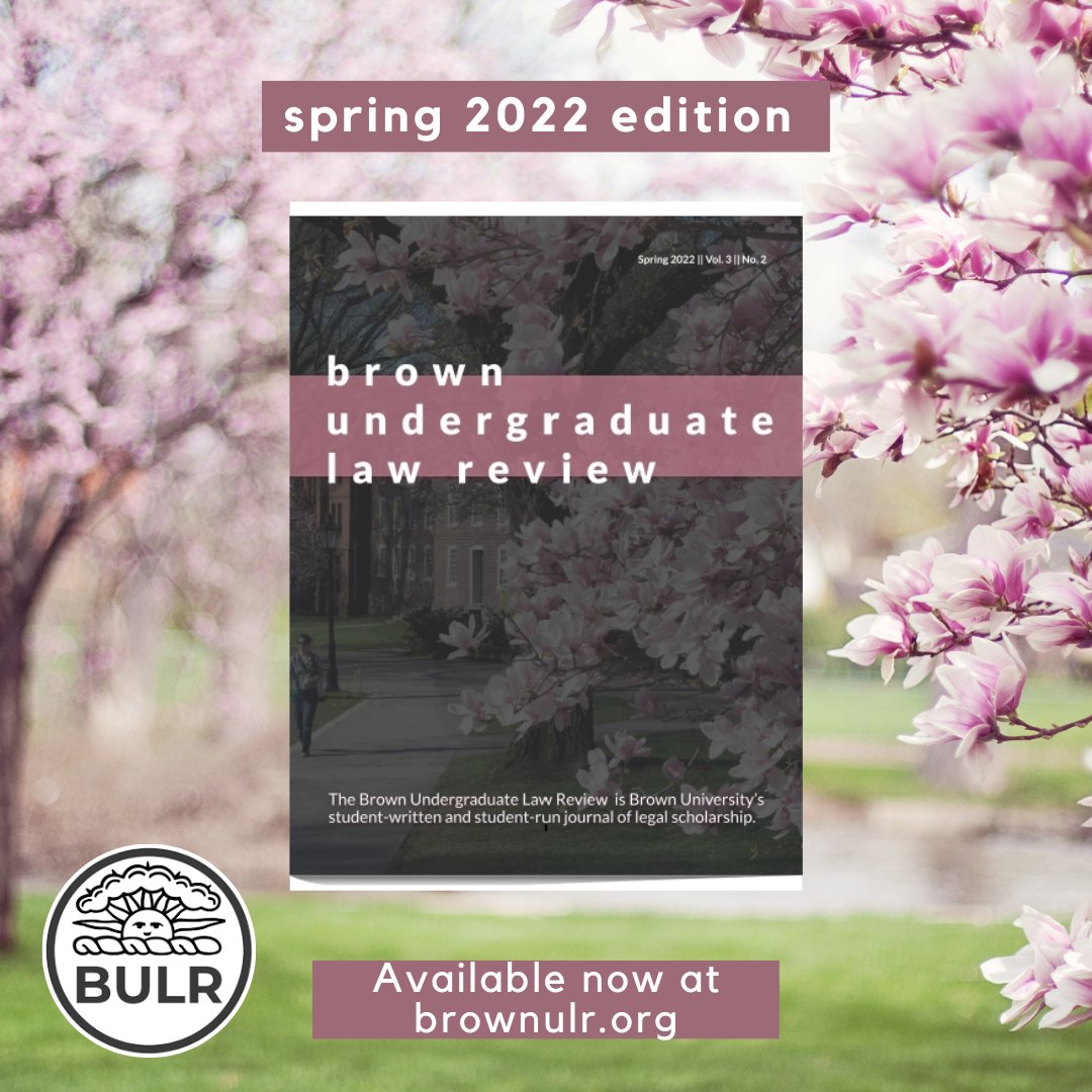 We’re excited to announce that our Spring 2022 publication is now live! Visit our website or visit the link in our bio to read from our curated collection of spring’s finest undergraduate legal scholarship.