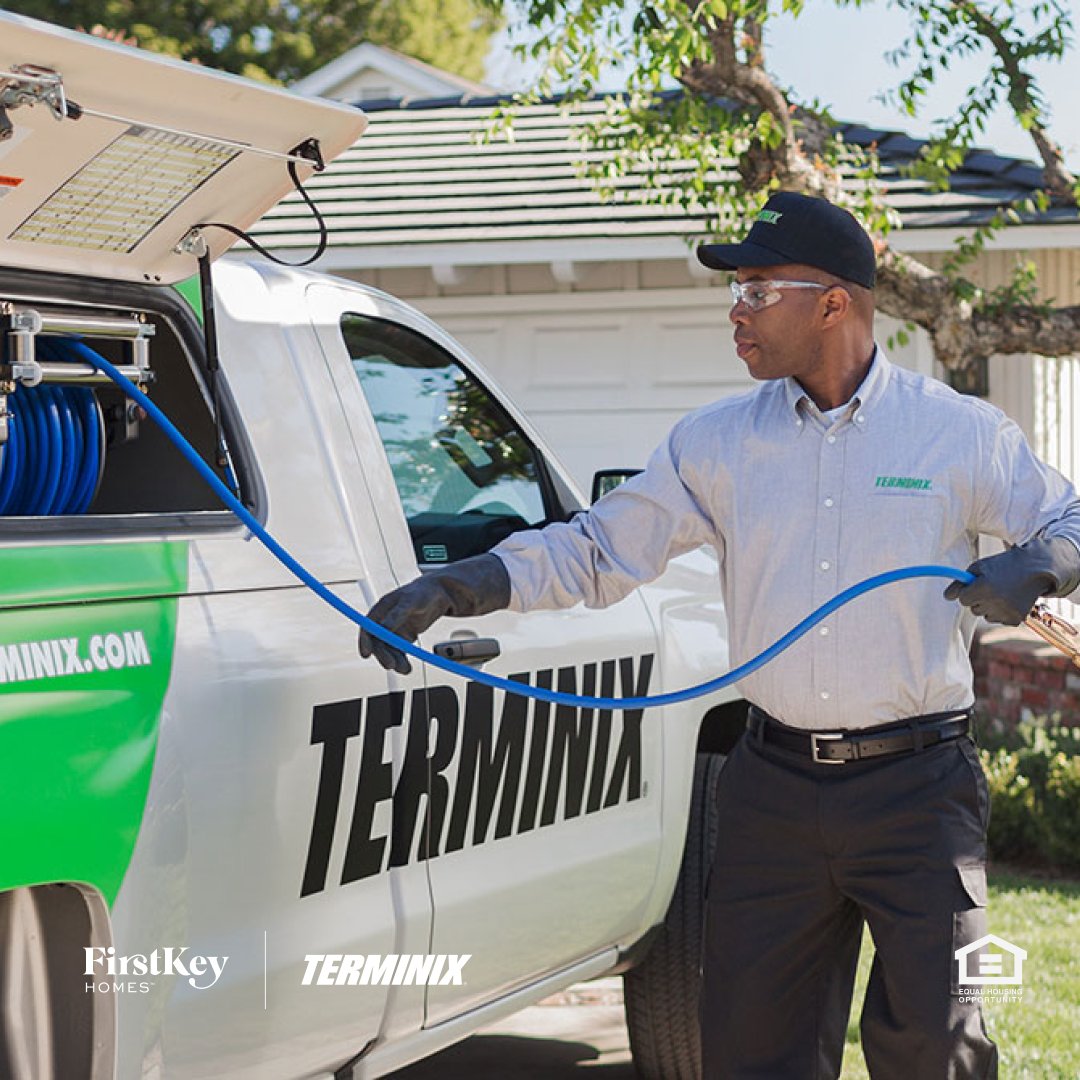 firstkeyhomes's tweet photo. Hey, residents! We just partnered up with @Terminix to offer you discounted pricing on reliable, professional pest control. Check your email inbox for more information, including the discount code. #FirstKeyHomes https://t.co/sbSov5cLyz