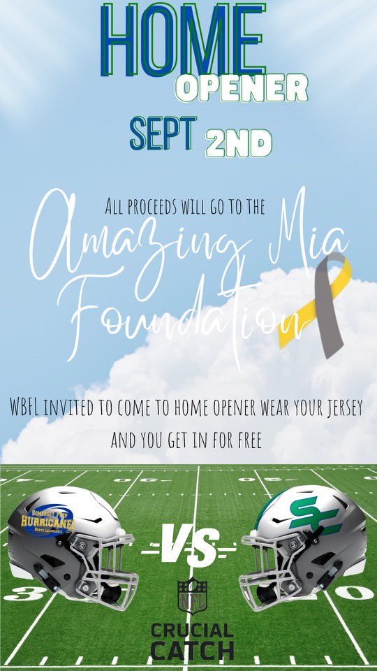 SCanyonsFB's tweet photo. This Friday 7pm Our Home Opener ‼️ and our @NFL Crucial Catch Game…Wear Gray or Yellow in support of raising awareness for Pediatric Brain Cancer “More Birthdays , Less Cancer “ #AmazingMIAFoundation #CrucialCatch #CultureWINS https://t.co/rSNzp9s01s