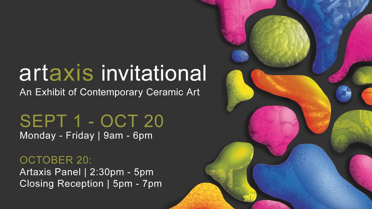 Crowder College is excited to host the Artaxis Invitational at the Longwell Museum in Elsie Plaster Community Center! This exhibit will feature ceramic work from 22 internationally renowned artists and runs Sept. 1 – Oct. 20. A panel talk will be held on October 20 at 2:30 pm.
