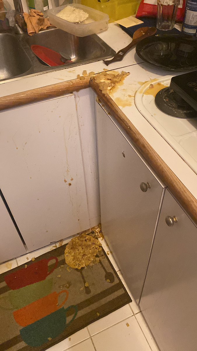Así quedo mi cena, buenas noches 🤬 #boludo