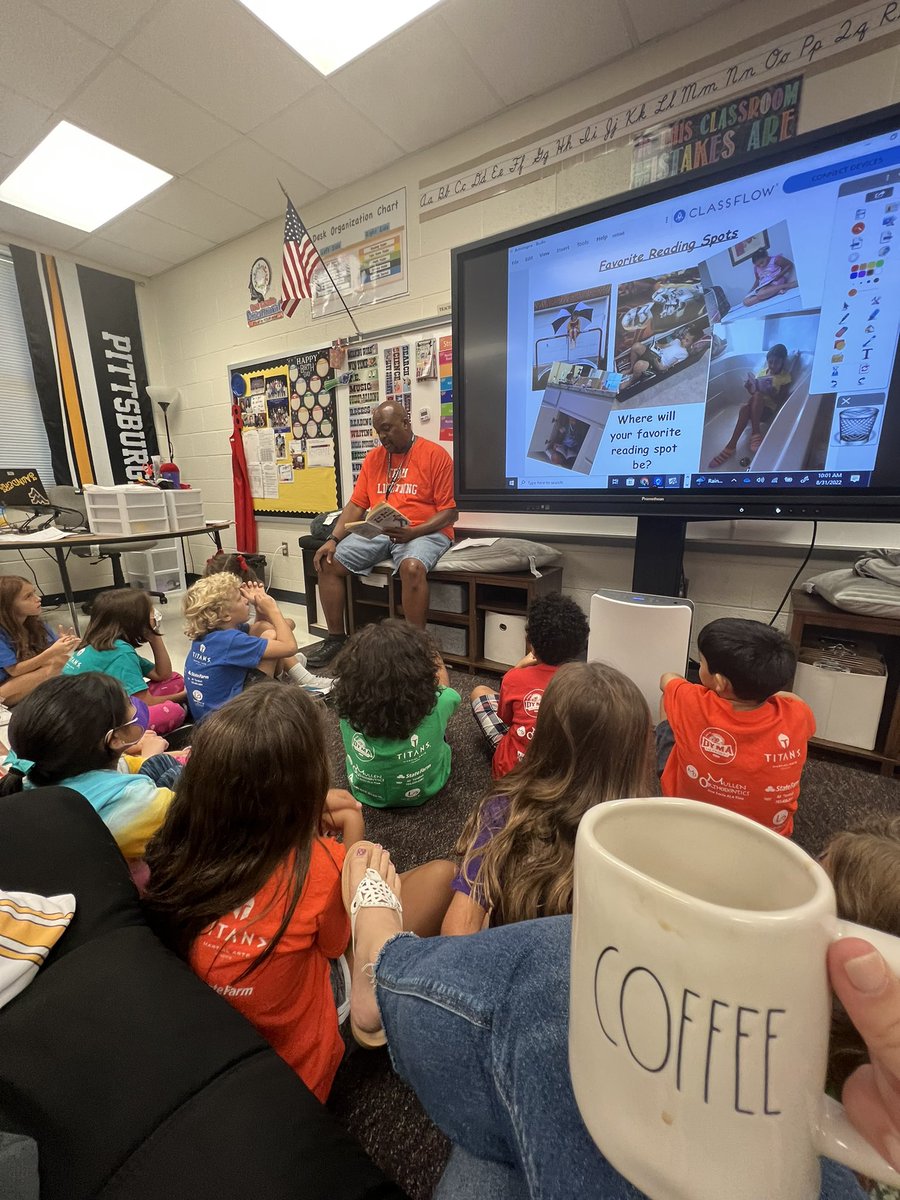 Dana Bober (@danabober) on Twitter photo One of my favorite spots is listening to one of our 3rd grade teacher read aloud to his class before independent reading time! Best way to enjoy a nice cup of coffee! <a href="/Tolbert_ES/">Tolbert Elementary</a> One of my favorite spots is listening to one of our 3rd grade teacher read aloud to his class before independent reading time! Best way to enjoy a nice cup of coffee! <a href="/Tolbert_ES/">Tolbert Elementary</a>