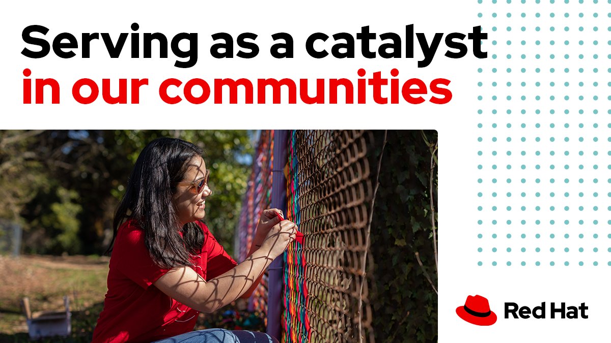 At <a href="/RedHat/">Red Hat</a>, we value openness. Being open means reaching beyond ourselves to help others through donations, volunteering, and #OpenSource projects. Explore how we’re impacting our communities: red.ht/3a2nTFa