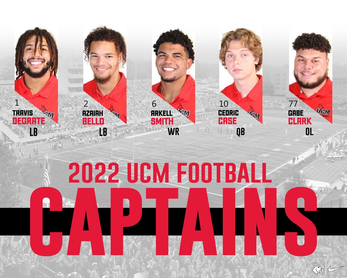 Goooooood Morning MULE COUNTRY! The time is back &amp; we are excited for the 2022 Season to get underway tomorrow at Pitt State! But, first, let's show our 2022 Captains some love! #LeadershipAtItsBest
Show all 5 of these young men your support w/likes &amp; retweets! Congrats, fellas!