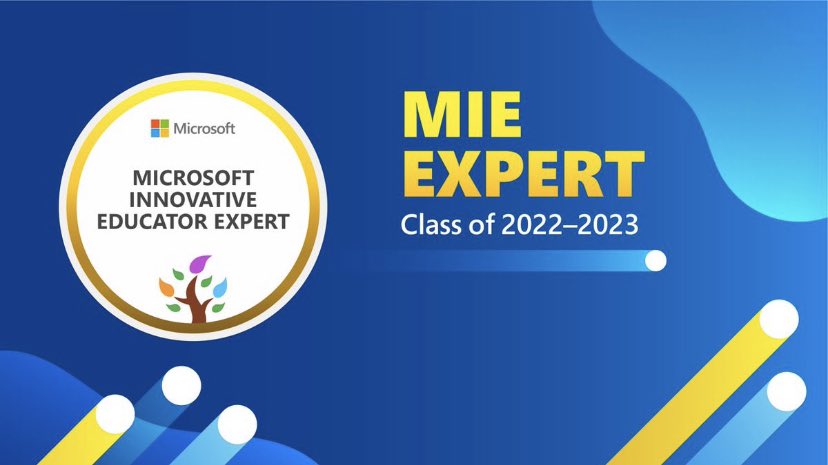 So excited to continue my journey as an MIE Expert for 22-23. Thank you <a href="/Lanny_Watkins/">Paul 'Lanny' Watkins FRSA</a> for all your advice and guidance. #MicrosoftEdu #MIEExpert #TeamMIEEWales 🏴󠁧󠁢󠁷󠁬󠁳󠁿