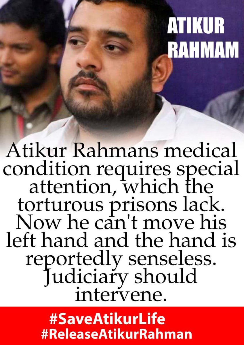 The Carceral system in Modi`s India is structured upon apartheid Manu laws, which outrightly enslaves and tortures prisoners from minority Communities. Atikur Rahman is a victim of this Islamophobic oppression. #SaveAtikurLife #ReleaseAtikurRahman