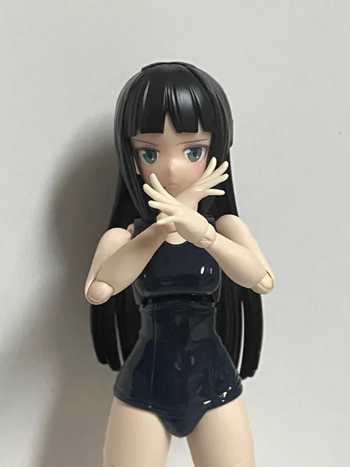買い揃えるまでに時間かかったけど、ようやく揃ったので組み立てました。狙ってはいたけど、スク水ダイヤさんやねw#30MS#黒澤ダイヤ 