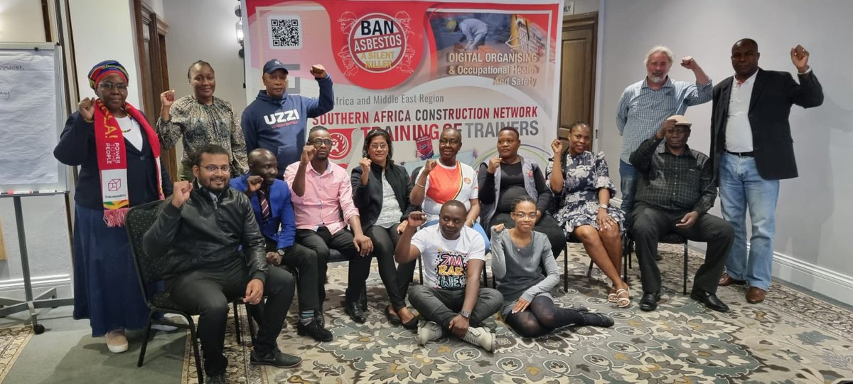 WaBoitumelo's tweet photo. Recognising the existing information gap & poor reporting in the #BWI sectors, organisers and unionists were encouraged to see themselves as researchers and report labour law violations using the devices they already have. #SACONET #TrainingOfTrainersAndAsbestosCapacityWorkshop https://t.co/RXVIFKDAih