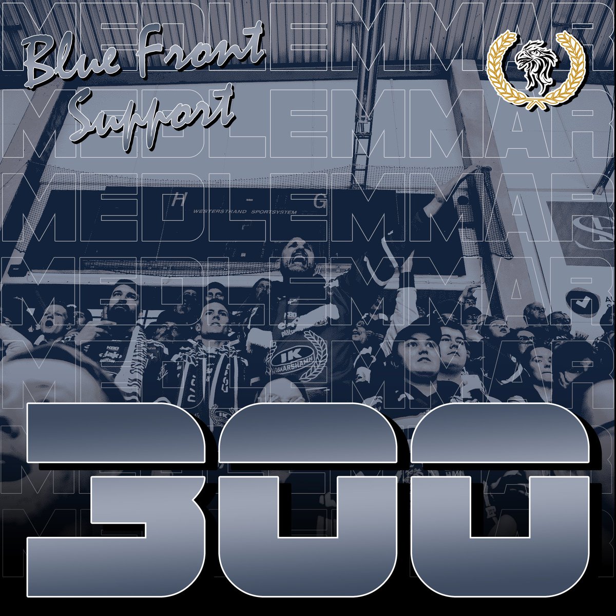 BlueFrontS's tweet photo. Vi är oerhört stolta över att vi är nu 300 medlemmar. Att bli 300 medlemmar innan säsongen startat var inget vi trodde inför. Men fortsätta registrera era medlemskap hos oss och anmäl er till medlemsresan mot HV71.
#Bluefrontsupport #BFS #Oskarshamn https://t.co/lmHL5iFYHI