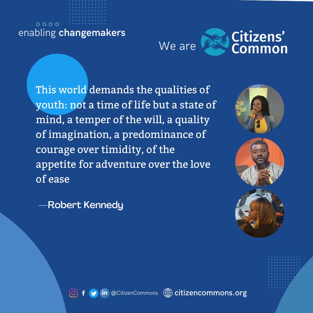 CitizenCommons's tweet photo. The world right now needs all the energy, brain, imagination, and talent that young people can bring to bear down on our difficulties. The more we work with young people as service partners, the more we increase our public value to the entire community.

#FromProtestToAction https://t.co/8f1bu7HqxE