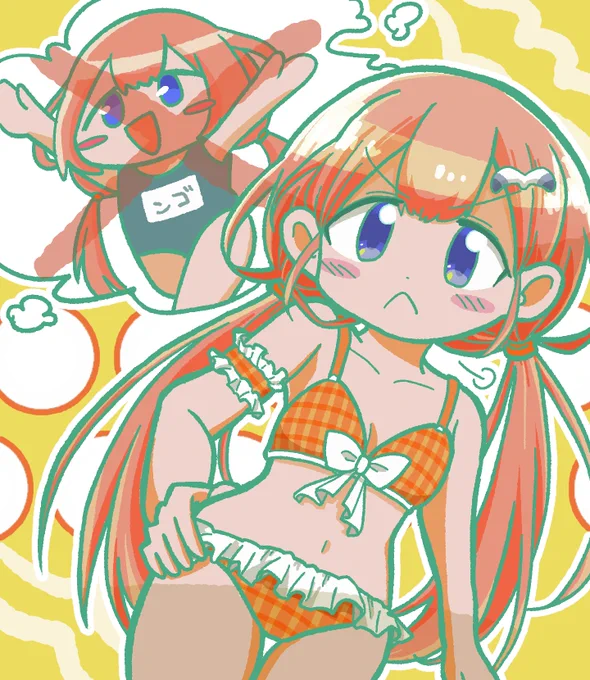 #描くンゴ 8月終わる前に、水着のンゴちゃん!! 