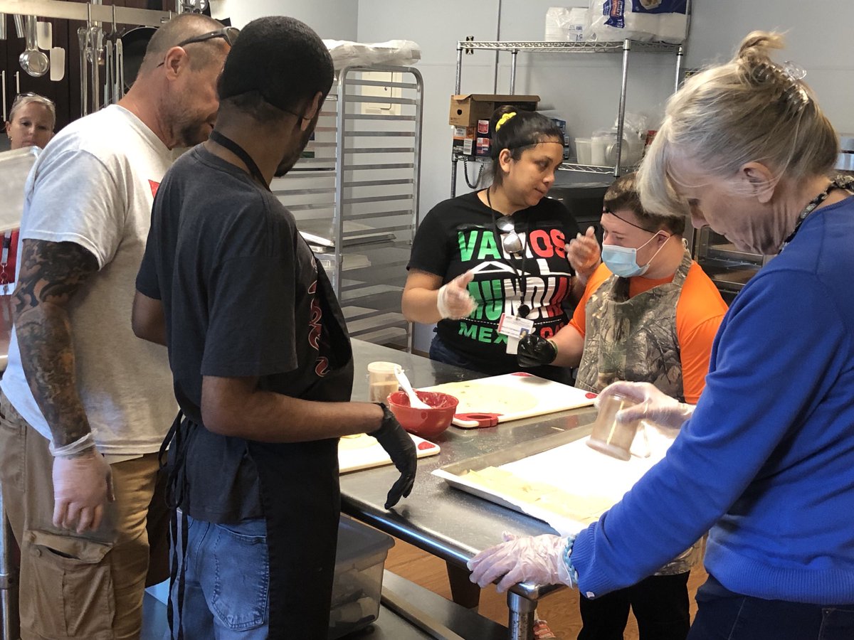 Top Chef. Wabasso students using culinary skills to make “Taco” lunch through Learning to Live program.