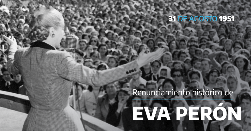 jorgeferraresi's tweet photo. La movilización popular que le pidió a Evita que sea candidata a vicepresidenta de la Nación fue una de las más grandes en la historia de nuestro país. 

La abanderada de lxs humildes resignó los honores pero jamás la lucha ❤️✌️ https://t.co/YOydzBwqIT