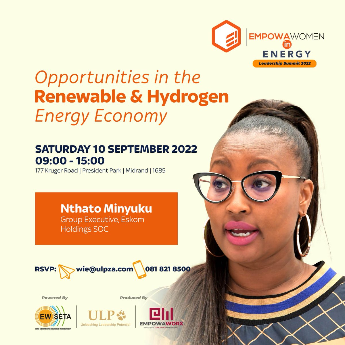 EmpowaworxEvent's tweet photo. Group Executive at Eskom Holdings SOC Ltd - Nthato Minyuku

Ms. Nthato Minyuku has 14+ years of experience as a Leader, Strategist, Programme/Project manager, Development Advisor and is a Recognized Change Agent.

A Paragon in the energy sector. 

@nthatominyuku
#WomanInEnergy https://t.co/zia6O5Gi05