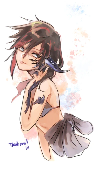 アウラチャンを落書きしました #FF14  #FF14イラスト 