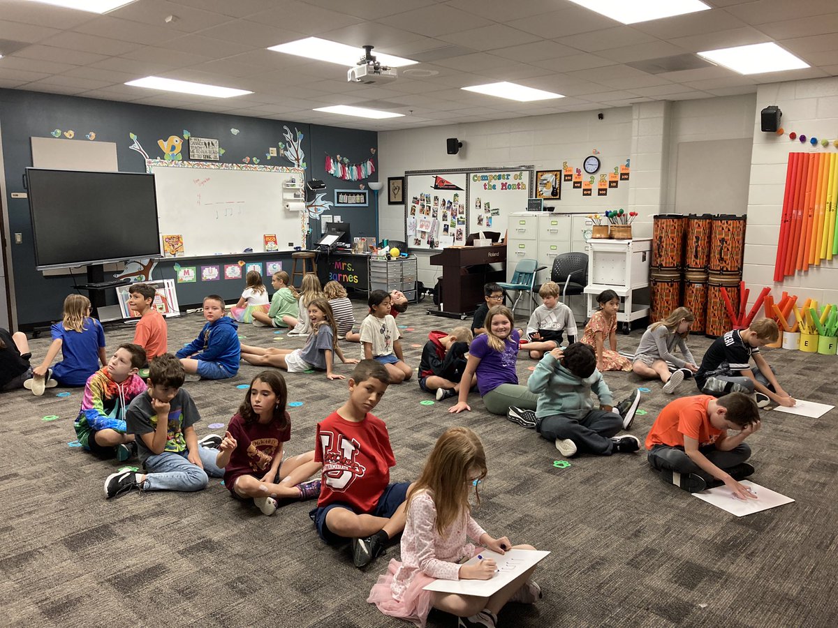 Playing Rhythm Telephone with fourth grade! They’ve never been so quiet….😆 <a href="/HumbleISD_BBE/">Bear Branch Elem</a> <a href="/HumbleISD_Arts/">Humble ISD Fine Arts</a>