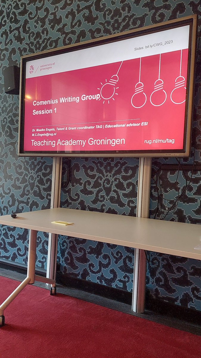 Today we had our first kick off meeting of the #Comenius Writing group! We talked about tips&amp;tricks in grant writing and had great discussions on innovative projects! <a href="/TeachingAcadem3/">Teaching Academy Groningen</a> <a href="/hetNRO/">NRO</a>