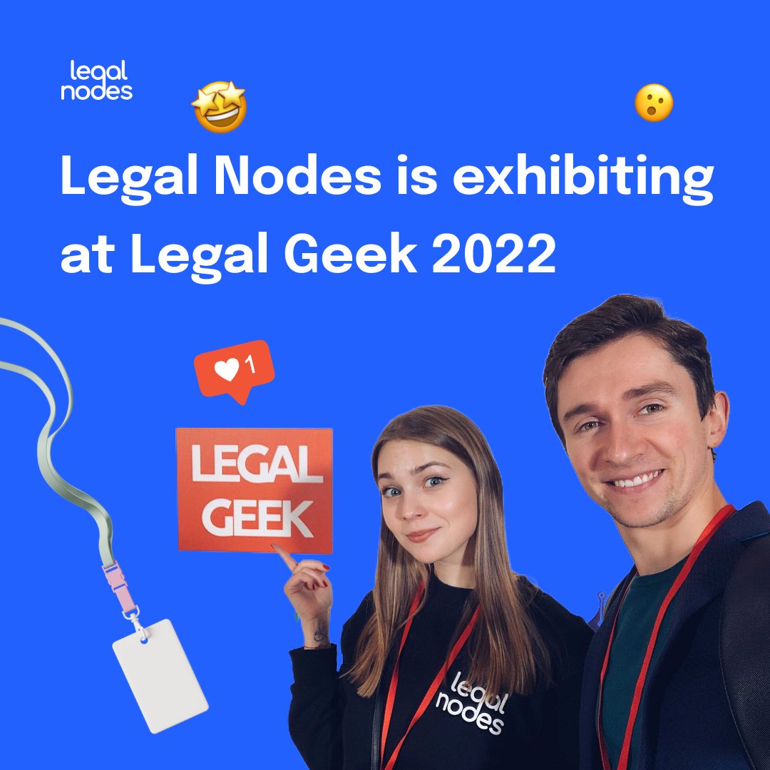 LegalNodes's tweet photo. Legal Nodes is exhibiting at Legal Geek! We're grateful to @wearelegalgeek for helping shine a light on 🇺🇦 startups. Join CEO Margarita Sivakova and COO &amp; Head of #Web3 Legal Nestor Dubnevych Sept 28th &amp; 29th in London!
https://t.co/q9w7AmoYrL

#legal #token #dao #nft #blockchain https://t.co/J4H9f1MTfb