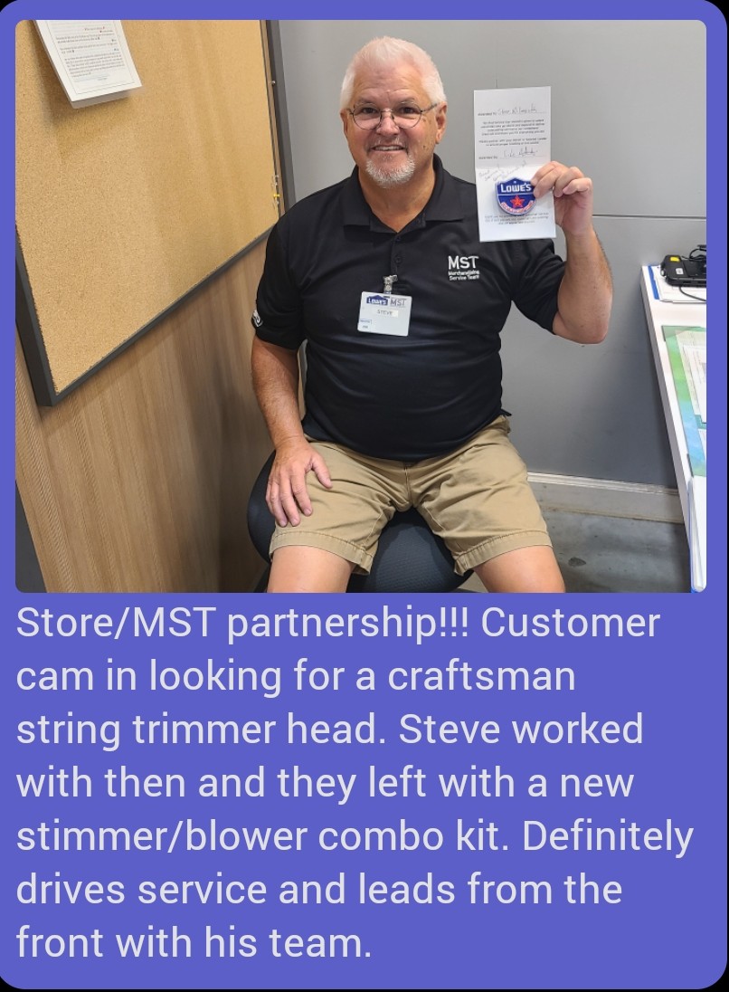 Lowe’s 0437 Lynchburg (@0437s) on Twitter photo Great Store/MST partnership at 437 Lynchburg. Thank you for being a great example for your team and partner to our stores success. <a href="/BenitoKomadina/">Benito.Komadina@Lowes</a> @nmcmillan1369 <a href="/DulaneyMST1369/">Chris Dulaney</a> <a href="/BlueBoxR1/">@BlueBoxR1</a> Great Store/MST partnership at 437 Lynchburg. Thank you for being a great example for your team and partner to our stores success. <a href="/BenitoKomadina/">Benito.Komadina@Lowes</a> @nmcmillan1369 <a href="/DulaneyMST1369/">Chris Dulaney</a> <a href="/BlueBoxR1/">@BlueBoxR1</a>