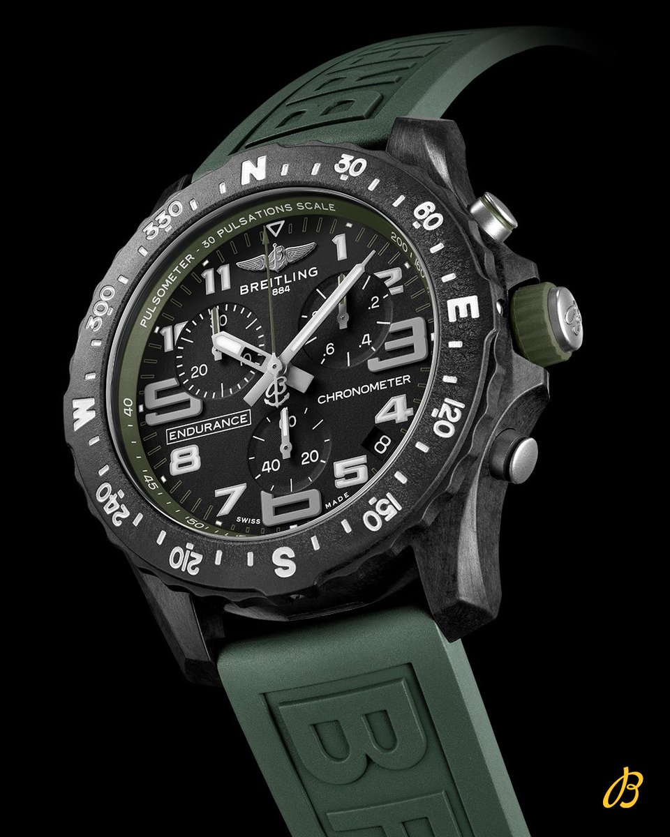 A new colourway within the @breitling Endurance Pro collection - the Endurance Pro Green is a casual everyday sports chronograph, perfectly blending high precision &amp; innovative technology, now with a new vibrant &amp; colourful design. 

#breitling #squadonamission #endurancepro