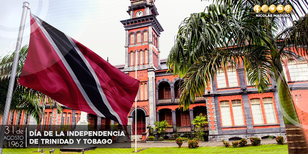 Junto al hermano Pueblo de Trinidad y Tobago, celebramos los 60 años de su Independencia. Reafirmamos el compromiso con el fortalecimiento de las relaciones de hermandad y cooperación entre nuestras naciones.