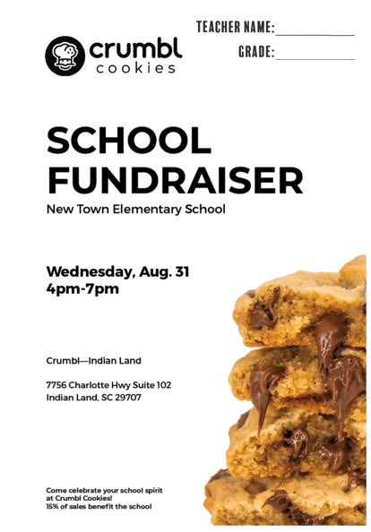 Don’t forget tonight is our Crumbl Cookie Spirit Night. Bring your flyer, a piece of paper, or write your Hawk’s teacher and grade on the receipt. The class with the highest participation will all get a mini chocolate chip cookie.