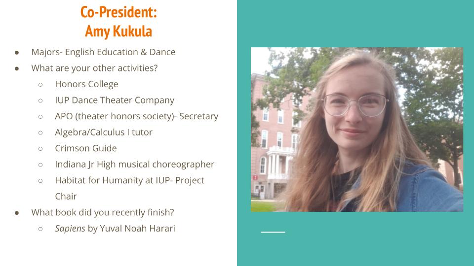 NCTEIUP's tweet photo. Today let's meet other co-president, Amy! https://t.co/Agif4WgF47