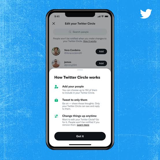 Twitter Circle ya está disponible a nivel mundial, como una función que permite a los usuarios tuitear para un grupo más reducido y seleccionar quien puede ver los posteos