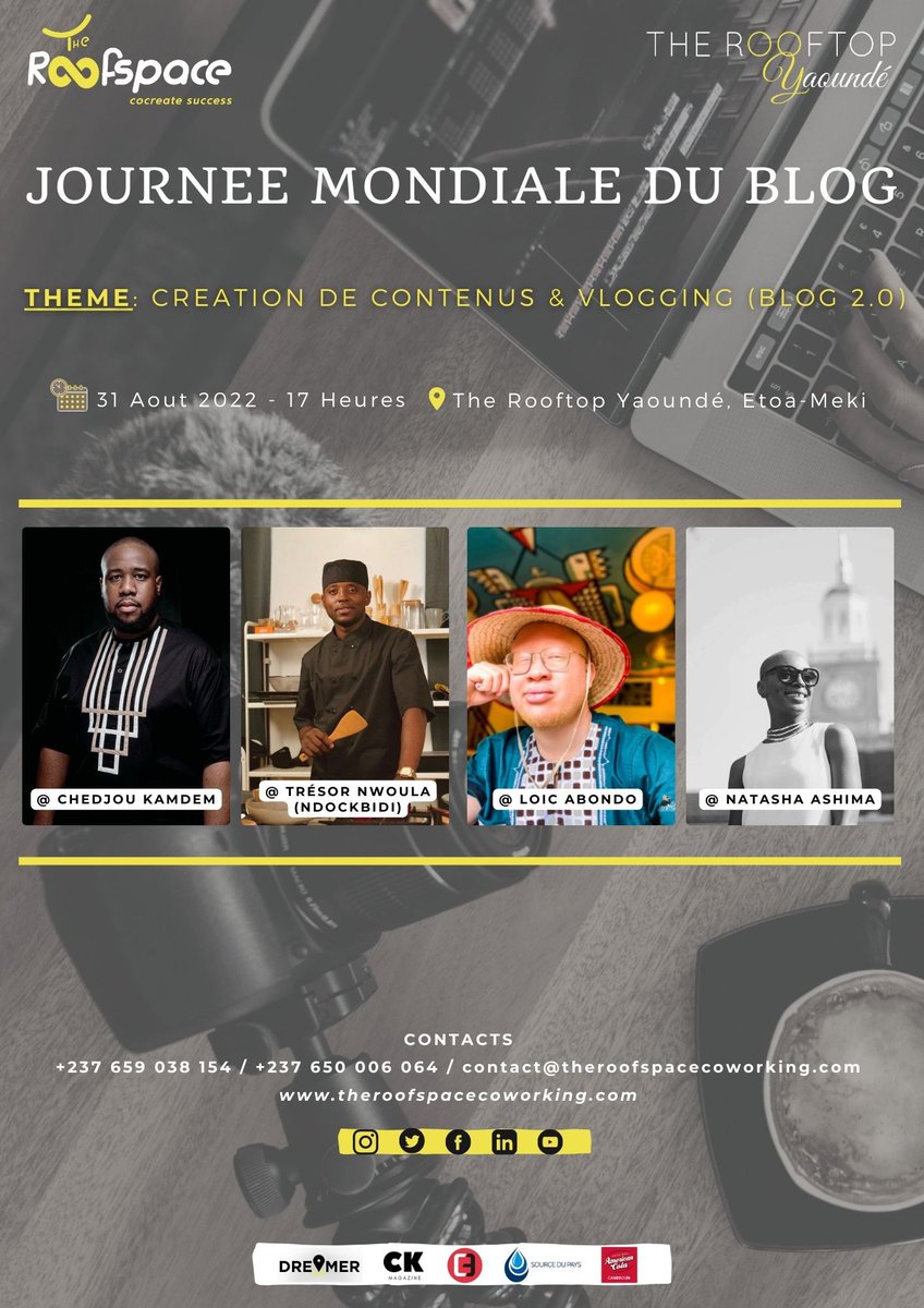 C’est la Journée Mondiale du Blog

 Est-ce que vous êtes prêts à vivre une expérience enrichissante avec des acteurs du digital qui partageront leur passion et leur expérience? 
Tout se passe à <a href="/Theroofspace/">The Roofspace Coworking</a>

Nous vous y attendons à partir de 17h 😉