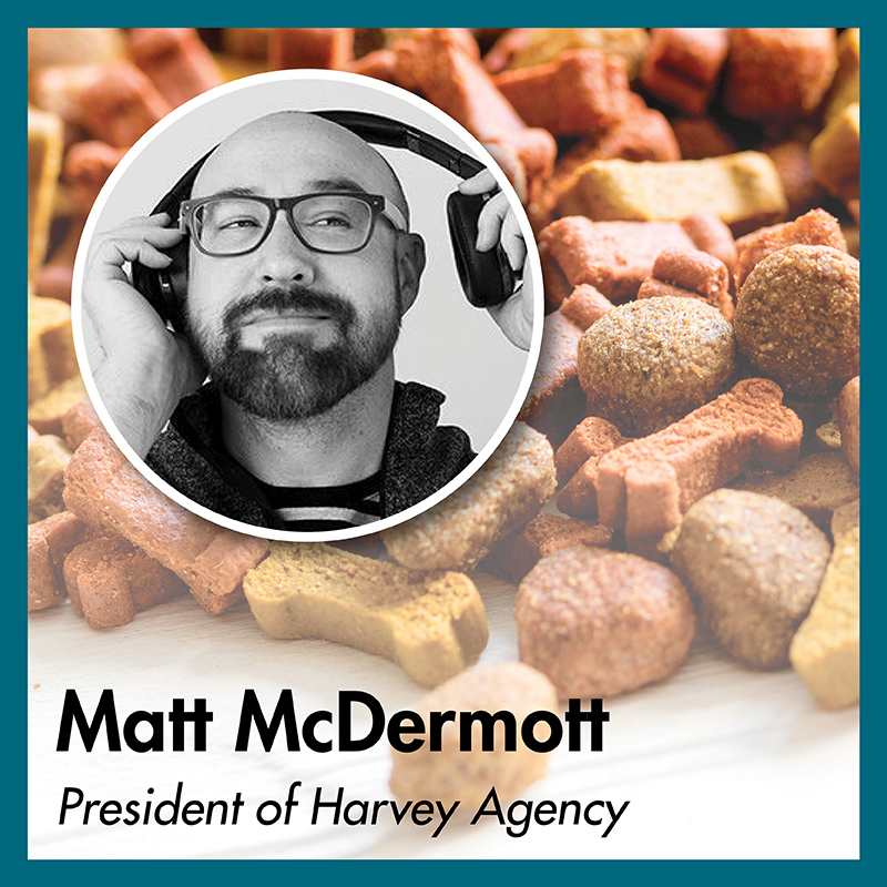 It's podcast day! In this week's Trending: Pet Food, I spoke with <a href="/MMMcDermott/">Matt McDermott</a> of @harvey_agency about the connections between human CPG and pet food, and what a company looking to bridge that space needs to know. Tune in on your fav podcast platform--link in bio! #podcast