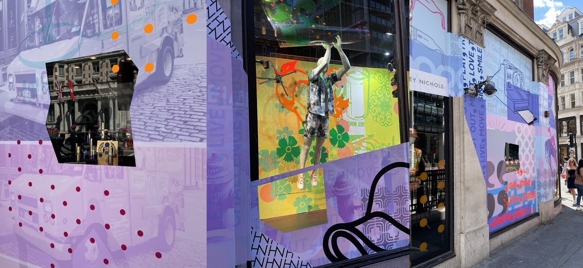 wingfieldstudio's tweet photo. Our project @harveynichols Knightsbridge is in for one more week, if you’re that side of town!…#design #display #artwork #largescaleprint #colour #graphic https://t.co/ryVNYEh1k1