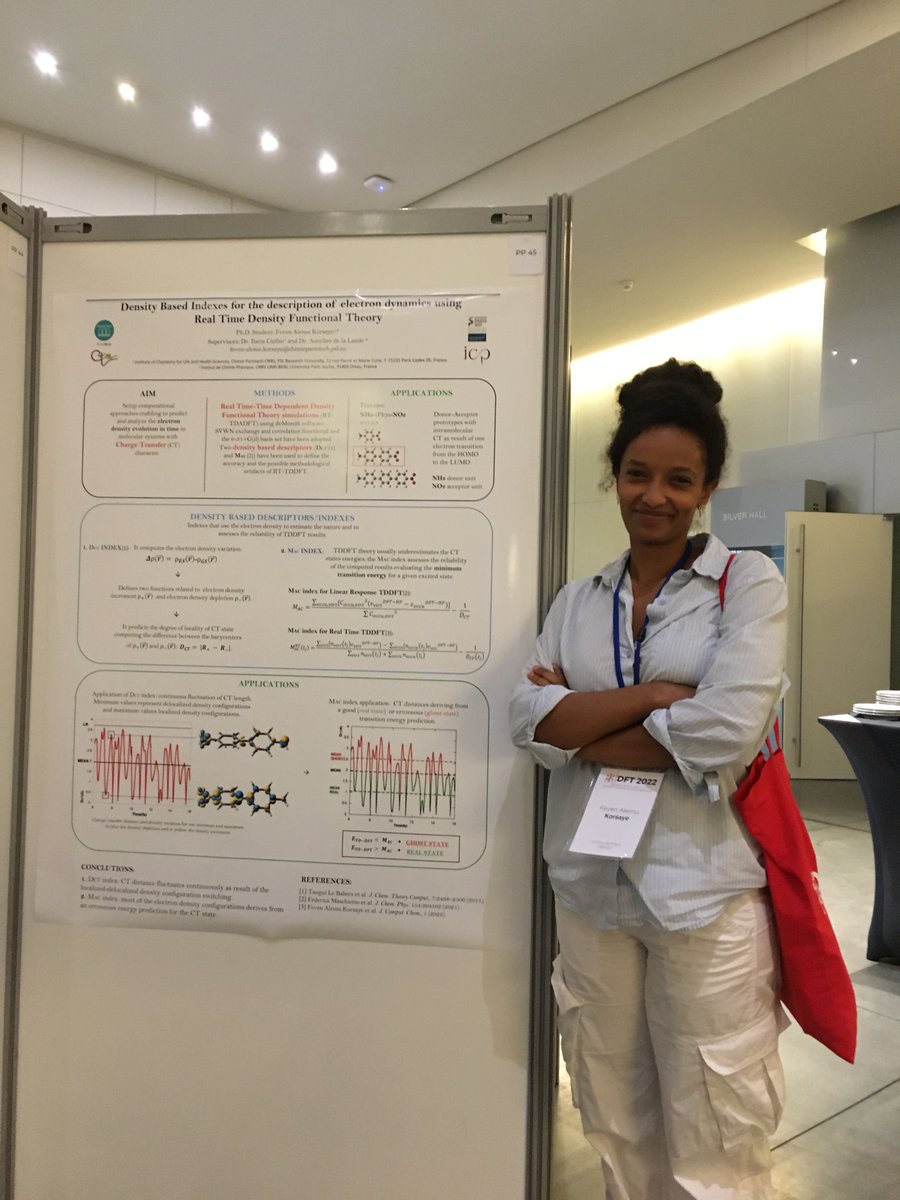 group_ctm's tweet photo. Feven and Hanwei's poster presentation #DFT2022BXL in Bruxelles for their former work. 😀😀
@ChimieParisTech 
@psl_univ https://t.co/yabaSKGbNs