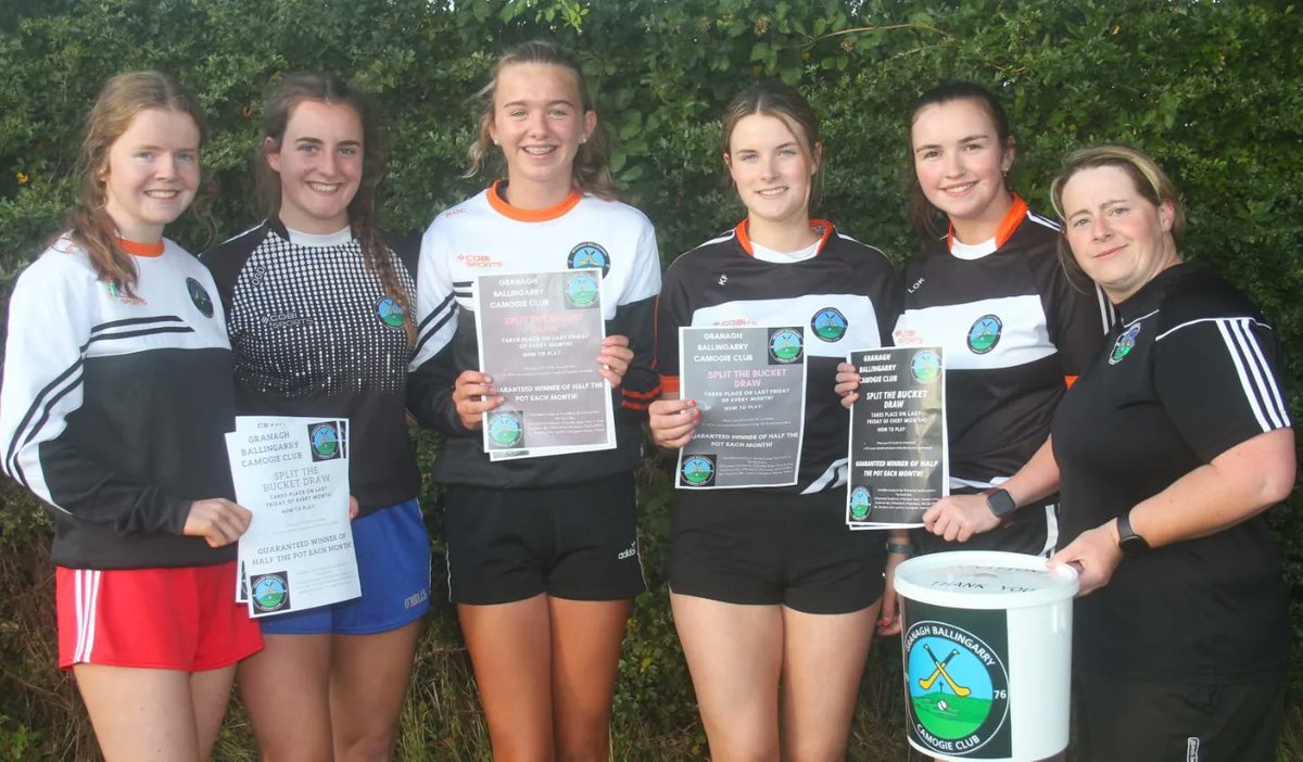 granballcamogie's tweet photo. Granagh Ballingarry camogie club are pleased to announce that we will have a split the bucket fundraiser each month beginning this September🪣🏁🤗😄

Entries are just €2 and are available in local shops / bars!

We would love your support🙌🏁 https://t.co/4QmNOvdcK9