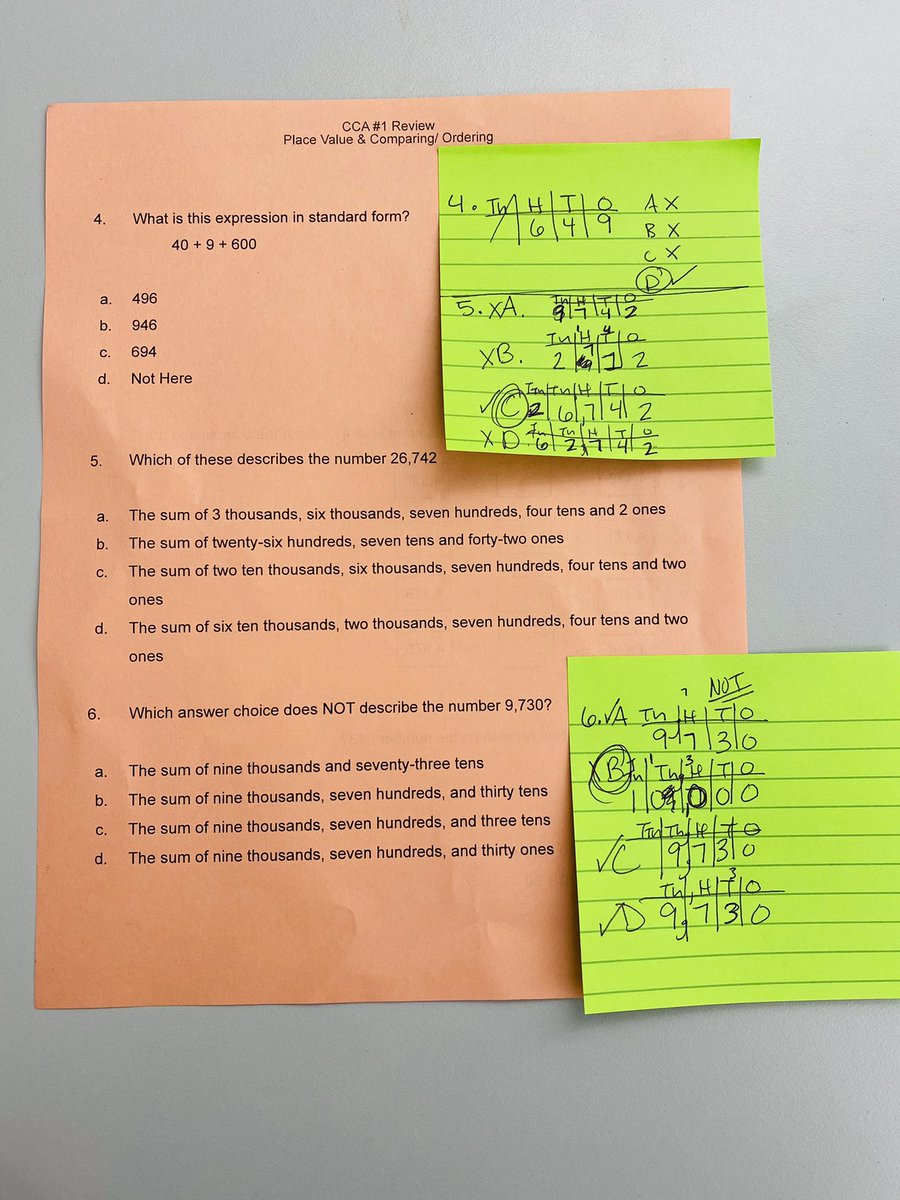 mgarza_teacher's tweet image. These lined post-it’s are helpful with teaching how to show work for an online test! So thankful a parent gifted them to me from my @amazon wishlist! #KleinMath