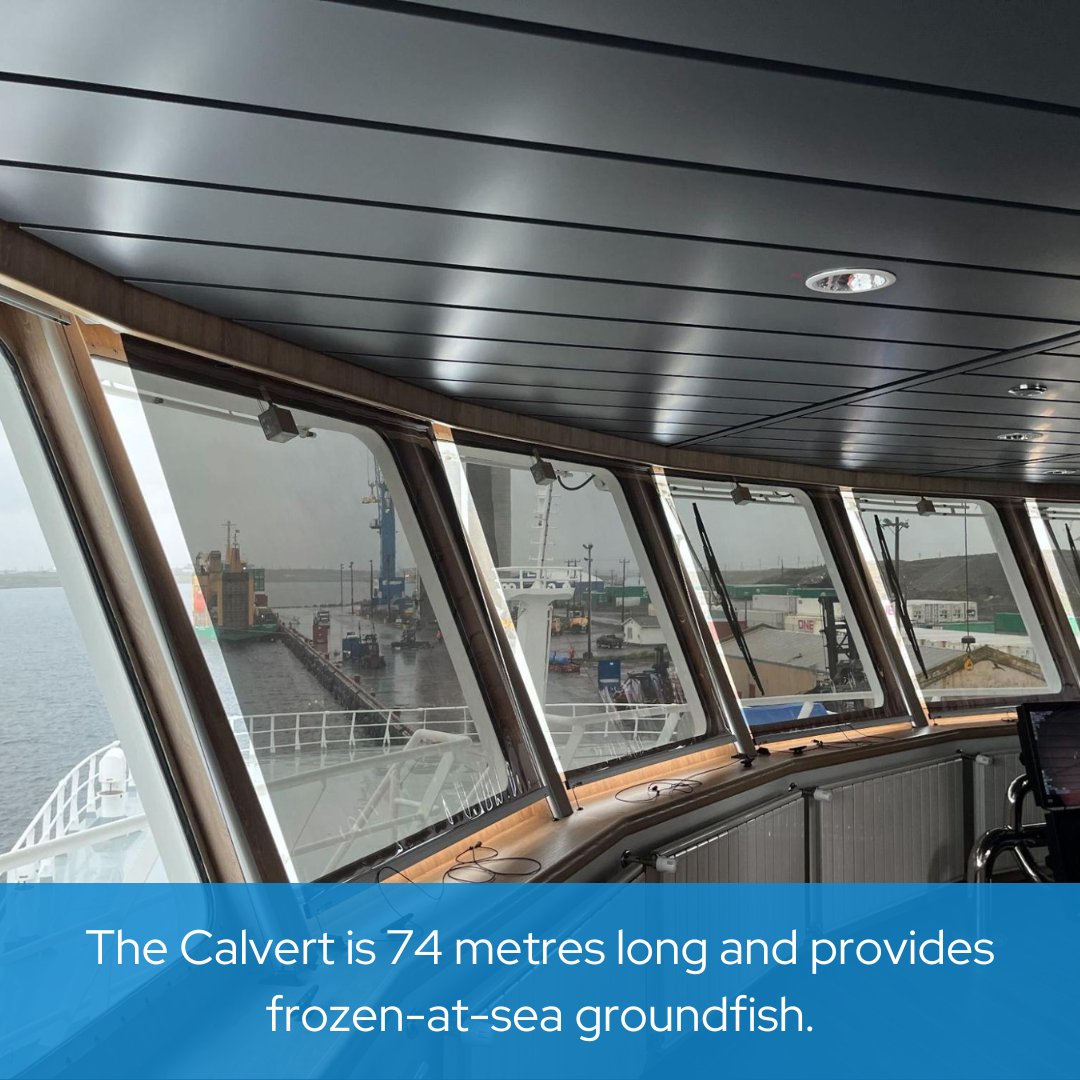 oceancareersnl's tweet photo. Our Summer Intern, Tara, was given a tour of the newest vessel from @OceanChoice and was introduced to both the Ship Captain and Chief Engineer. ⚓️
The Calvert provides a variety of the best-tasting #groundfish in the world and is an impressive 74 metres long!
#ShipBuilding https://t.co/VF1NLba0kr