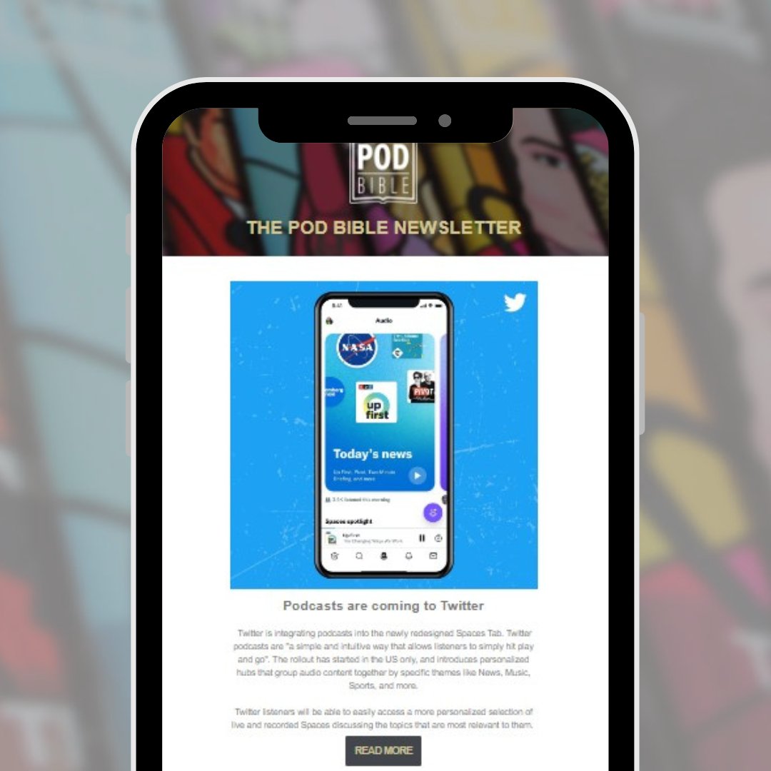 Pod Bible (@podbible) on Twitter photo NEWSLETTER #131 // Podcasts come to Twitter, Podcast Movement apologises and more...
Each week we share podcast news and recommendations in our newsletter! This week features <a href="/PodcastMovement/">Podcast Movement</a>, <a href="/Hobgobandmulch/">Tales Of Hobgob & Mulch</a> and <a href="/LongTimeProject/">The Long Time Project</a>, plus more...
READ NOW: mailchi.mp/podbiblemag/po… NEWSLETTER #131 // Podcasts come to Twitter, Podcast Movement apologises and more...
Each week we share podcast news and recommendations in our newsletter! This week features <a href="/PodcastMovement/">Podcast Movement</a>, <a href="/Hobgobandmulch/">Tales Of Hobgob & Mulch</a> and <a href="/LongTimeProject/">The Long Time Project</a>, plus more...
READ NOW: mailchi.mp/podbiblemag/po…