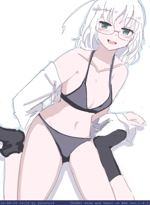 #今月描いた絵を晒そう カガクチョップ編。今月つか一日でカガク絵三枚描いてた。暑かったから。。。。。。 