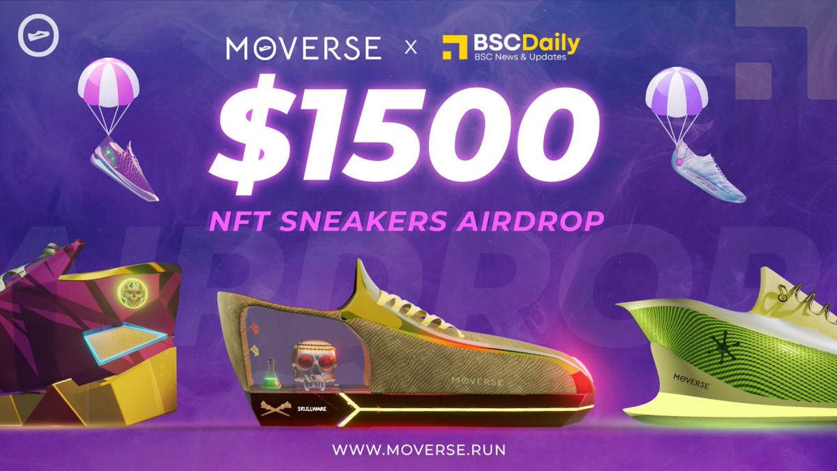 bsc_daily's tweet photo. 🔥 BSC Daily X @MoverseRun 🔥

🎉 In celebration of our collaboration, BSC Daily &amp; @MoverseRun are holding an $1,500 NFT airdrop event up for grabs for 50 lucky winners!

🚀 JOIN NOW: https://t.co/SLq1n7f8Q6

#giveaway #airdrop https://t.co/k28BURWkVp