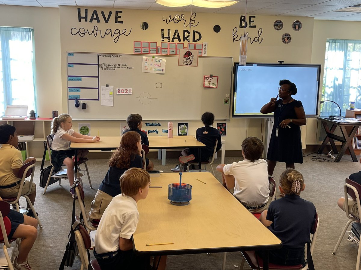 IraDawsonATL's tweet photo. Enjoyed watching 4th graders in math exploring quadrilaterals. It’s always fun to witness student-centered teaching and learning. #trinitylearns @kerry_cootemath @MrsK_Trinity4 https://t.co/T8wDO86tid
