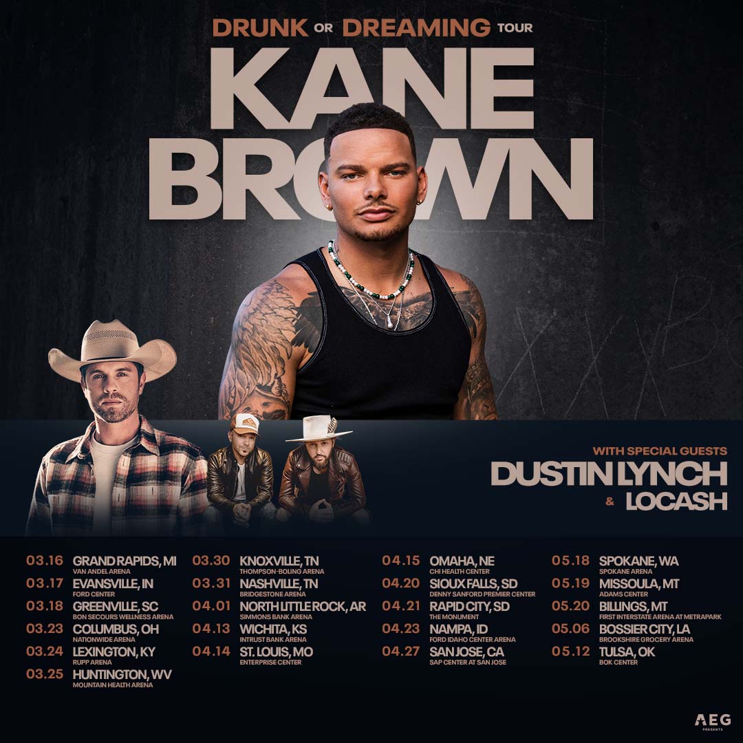 LETS GO! Pumped to head out with my buddy @Kanebrown on the 'Drunk or Dreaming' tour next year!

Pre-sale tickets are available on Thursday 9/8 at 10am local with pre-sale code: PARTYMODE at dustinlynchmusic.com