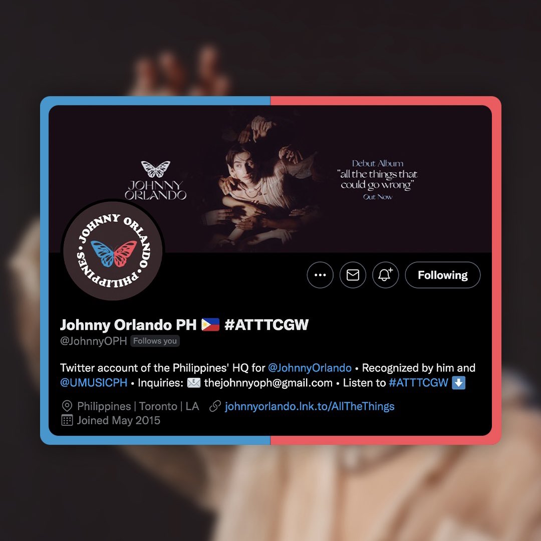 umusic's tweet photo. 🦋Fan Account of the Month🦋
august’s #FAOTM is: 
@JohnnyOPH x @johnnyorlando

READ — https://t.co/QONWh849xG
#JohnnyOrlando #fanaccount https://t.co/8S1u6vFce6