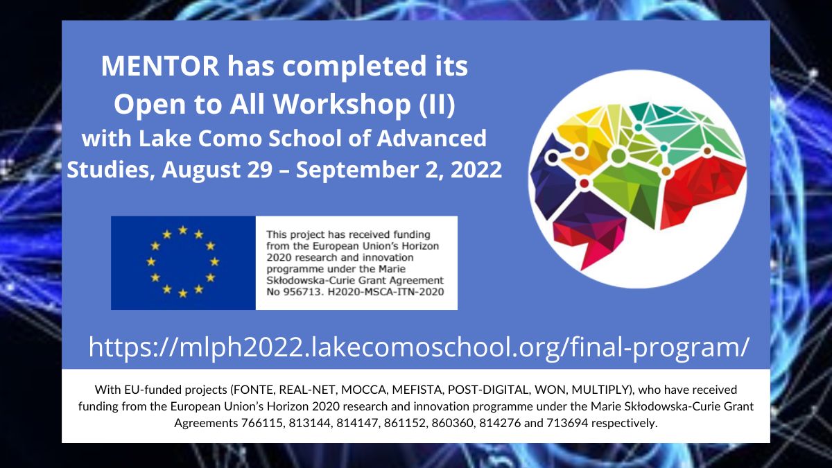 MENTOR_EID's tweet photo. On the last day of what’s been an open, super, 5-day #machinelearningphotonics workshop at the Lake Como School of Advanced Studies, we've today seen @sylvaingigan of @comedialkb & @FMarquardtGroup of @MPI_Light. A great week of training for MENTOR EID’s Early Stage Researchers! https://t.co/POCYosNltH