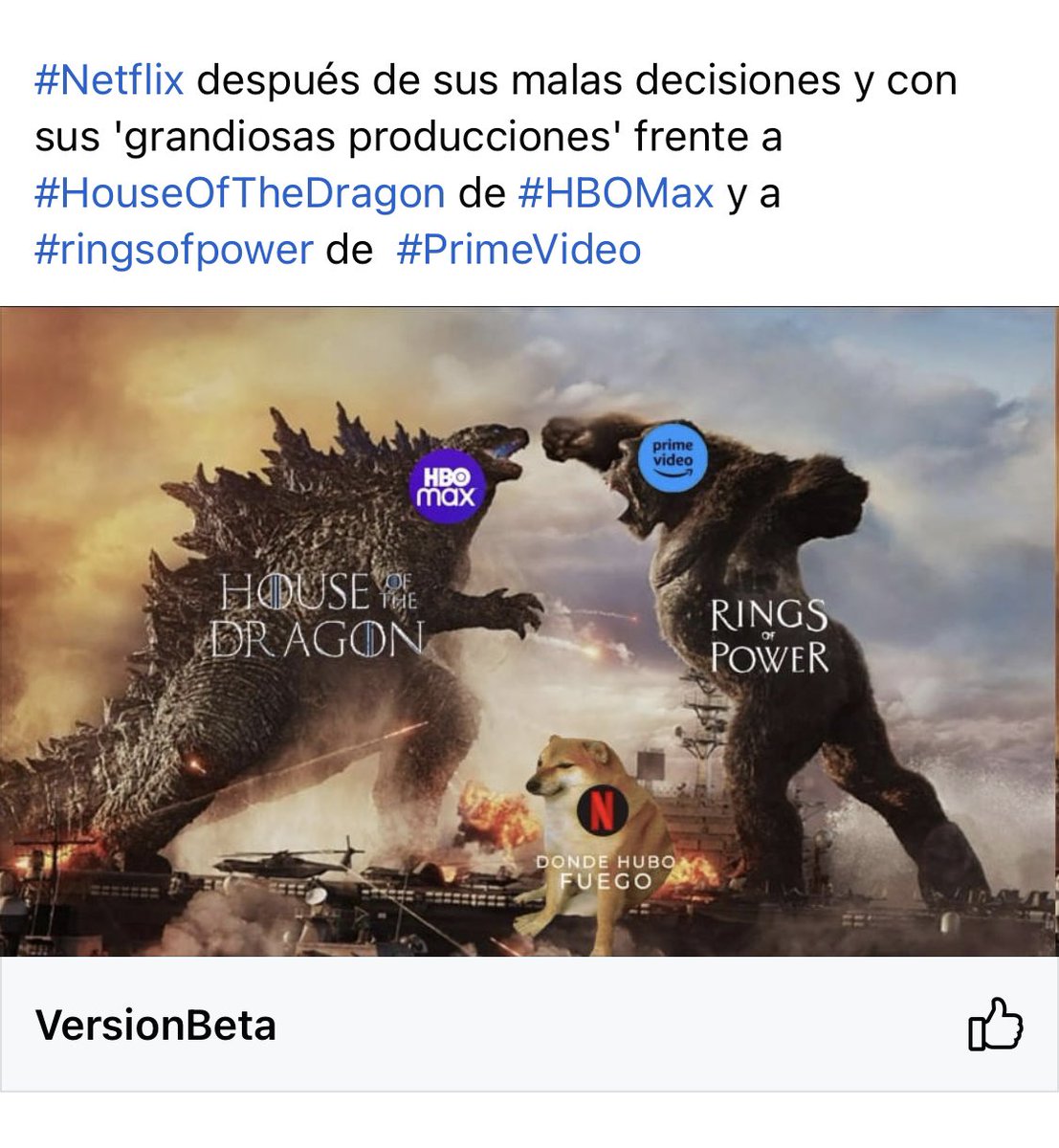 tapstreaming's tweet photo. Les digo que ya nadie está en #Netflix  🙄 vean otras cosas gente #AmazonPrime #HBOMax #RingsOfPower #HouseoftheDragon https://t.co/VA5L3rioB4