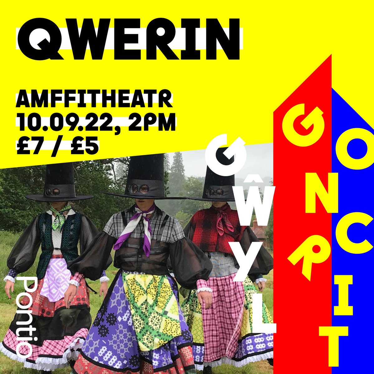 What is QWERIN?
A contemporary dance performance celebrating culture, identity and community. To an original soundtrack by some of Wales’ most renowned musicians and costumes that gives a new edge to the Welsh traditional dress QWERIN truly is a feast for all senses! #GŵylGoncrit